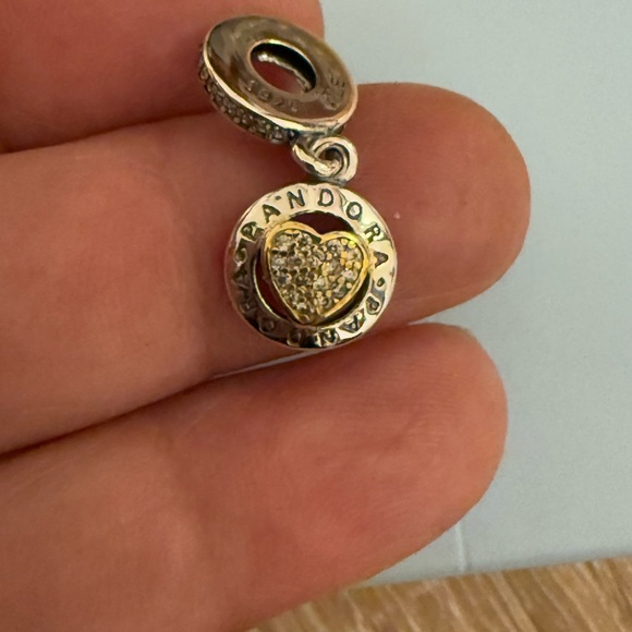 Pandora Accessories - Pandora Silver and Gold Heart Charm